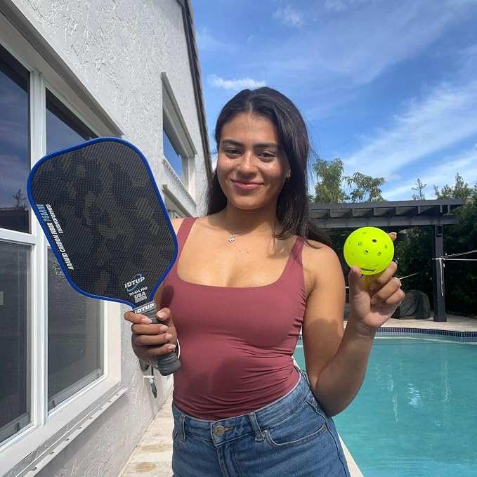 Pickleball Paddles,Pickleball Paddle,Carbon Fiber Pickle Ball Paddle-16MM,Hot Pressing Process Racket for Lightweight,Superior Control,Spin,Power and Consistency,USAPA Approved