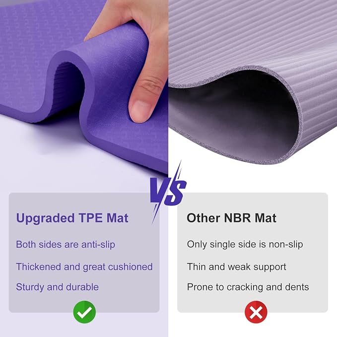 RINREA Large Gymnastics Mat for Gymnastics Bar, 6'x4' Extra Thick Exercise Mat for Home Gym Workout