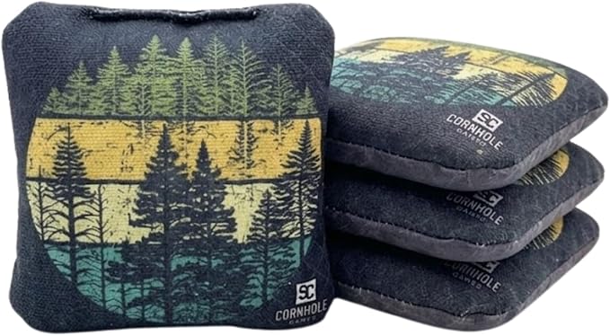 Professional Dual Sided Cornhole Bags- 16 oz 6x6 w/Premium Resin Fill - Official Tournament Slide/Stick Pro Bean Bags - Regulation/Approved