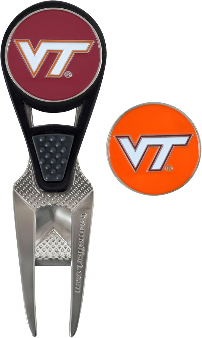Team Effort Collegiate CVX Ball Mark Repair Tool & 2 Ball Markers