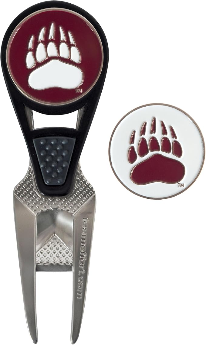 Team Effort Collegiate CVX Ball Mark Repair Tool & 2 Ball Markers