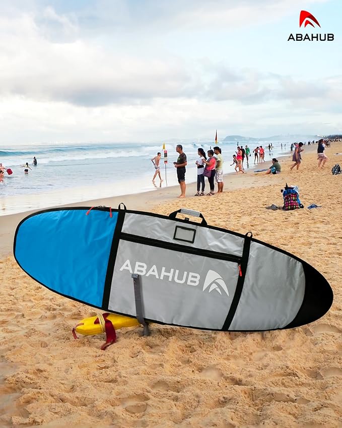 Abahub Premium Surfboard Travel Bag, Foam Padded Surf Board Cover, Shortboard Carrying Bags for Surfing, Outdoor, Airplane, Car, Truck,Size 6'0, 7'0, 7'6, 8'0, 8'6, 9'0, 9'6, 10'0