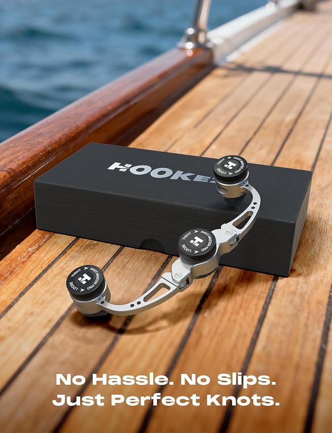 HOOK-EZE FG Knot Tying Tool, GT Knot Assist for Braid to Leader Connection, Adjustable Tension, Fast and Secure FG Knotter, Premium Fishing Gifts for Saltwater Freshwater Anglers Fishermen