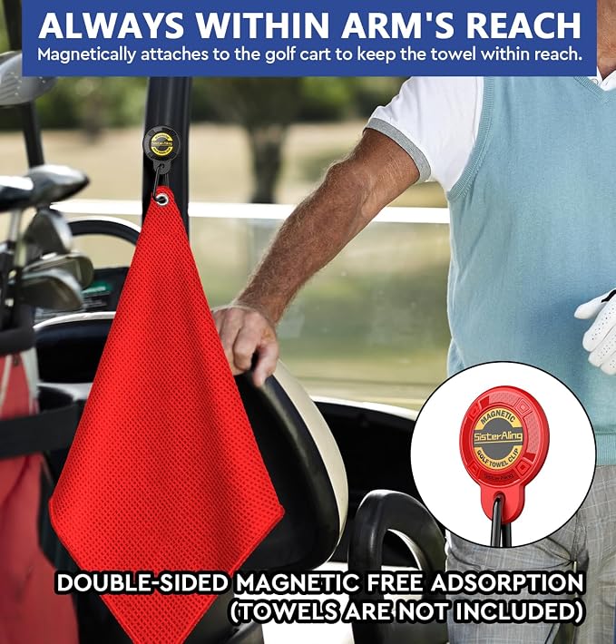Water Telescopic Golf Ball Retriever and Magnetic Clip for Golf Towel