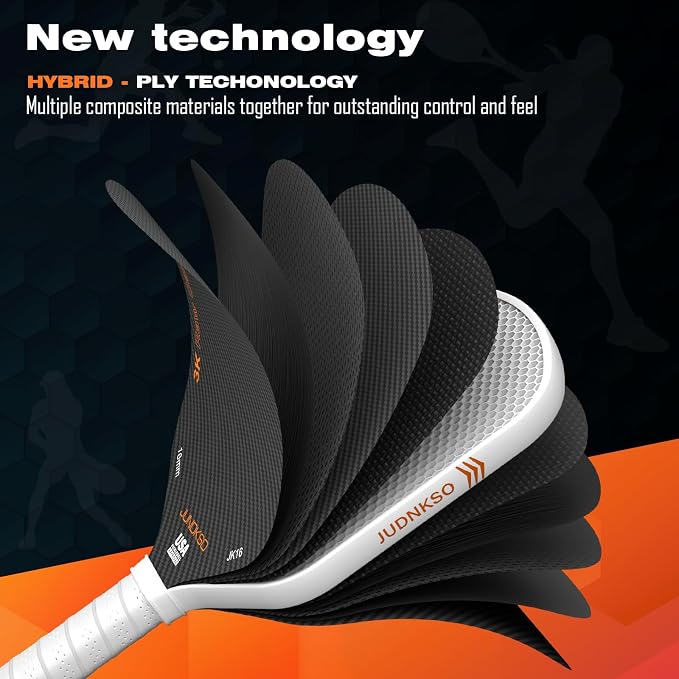 Carbon Fiber Pickleball Paddles USAPA Approved Raw Carbon Frosted