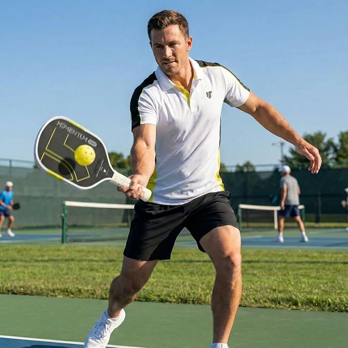 Pickleball Paddle – T700 Raw Carbon Fiber, Silicone Grip | Momentum PRO 16mm Control Core, Hyperfoam Edge