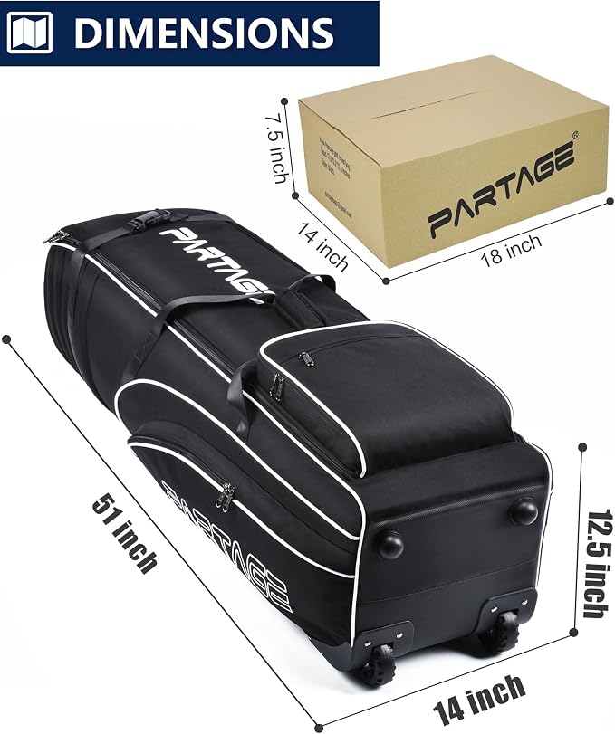 Partage Golf Travel Bag with Wheels, Golf Travel Case for Airlines, 900D Heavy Duty Oxford