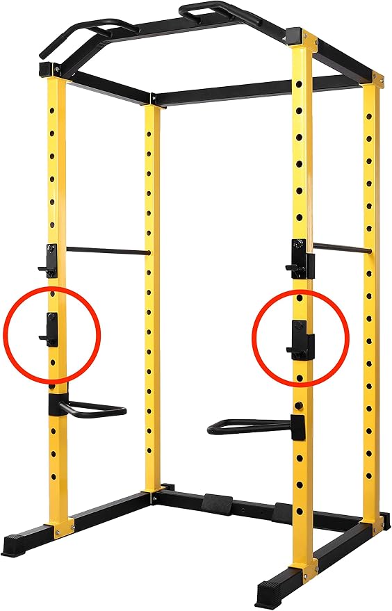 Fitvids Upgraded Adjustable Jammer Arms, Lever Arms, Monolift Attachments Rated 600 LB Per Arm, Fits Racks at All Post Sizes and Hole Sizes, Pair