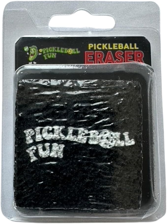 Pickleball Fun Paddle Eraser - Premium Quality, Durable Rubber - Removes Court Marks, Scuffs, and Dirt