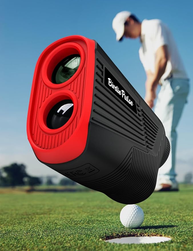 Golf Rangefinder with Slope & Magnet,1300 Yards Range Finder for Golf,Flag Locking Vibration,6-6.5X Magnification & HD LCD,Rechargeable Golf Range Finder,Black