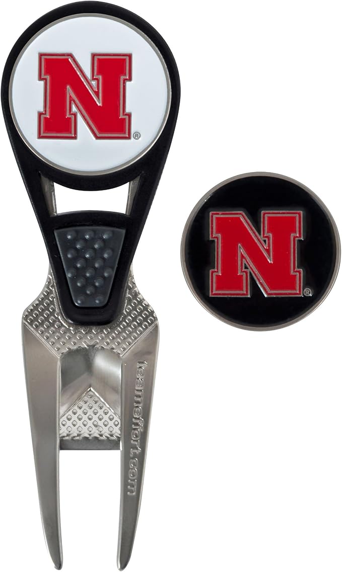 Team Effort Collegiate CVX Ball Mark Repair Tool & 2 Ball Markers