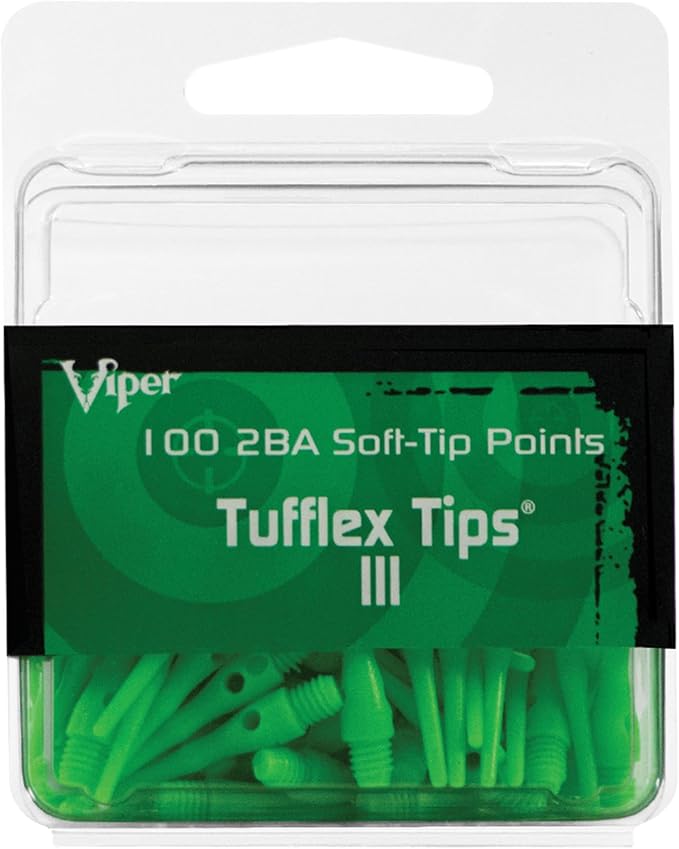 Viper Dart Accessory: Tufflex III 2BA Thread Soft Tip Dart Points (100 and 1000 Packs)