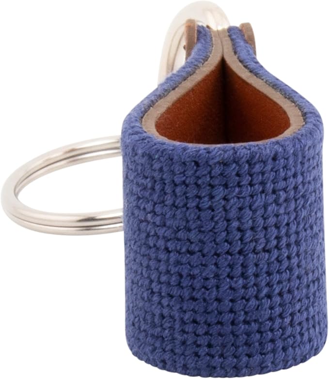 Leather Hand-Stitched Needlepoint Key Fob or Key Chain