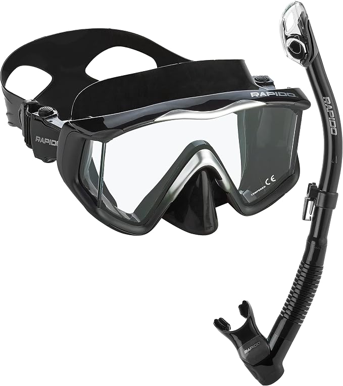 Rapido Clareza Three Lens Mask and Snorkel Combo