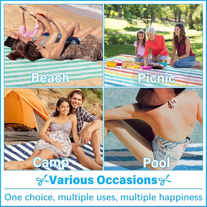 Vikumond Oversized Turkish Beach Towel Blanket XXL Cotton Sandproof Towels Boho Woven Extra Large Big Sand Free Giant Throw Blankets Huge Quilt XL Picnic Camping Necessities Cloud for Adult Gifts
