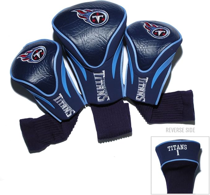 Team Golf NFL Cincinnati Bengals Contour Golf Club Headcovers (3 Count) Numbered 1, 3, & X, Fits Oversized Drivers, Utility, Rescue & Fairway Clubs, Velour Lined for Extra Club Protection