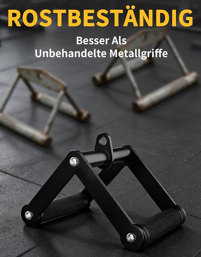 Cable Machine Attachment Set,Non-Slip Rubber Grip LAT Pulldown Attachments for Pulley System, Cable Attachments for Gym