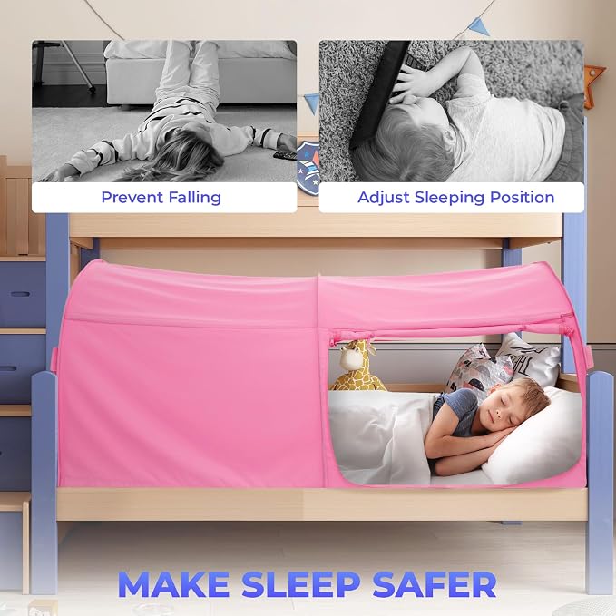 Alvantor® Bed Canopy Bed Tents Dream Tents Privacy Space Twin Size Sleeping Tents Indoor Pop Up Portable Frame Curtains Breathable Grey Cottage (Mattress Not Included) Reducing Light