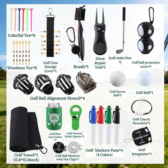 2025 Golf Advent Calendar for Adults,24 Days of Christmas Countdown Golf Advent Calendar,Xmas Party Favors for Golfer Lover Beginner Dad Boyfriend Husband