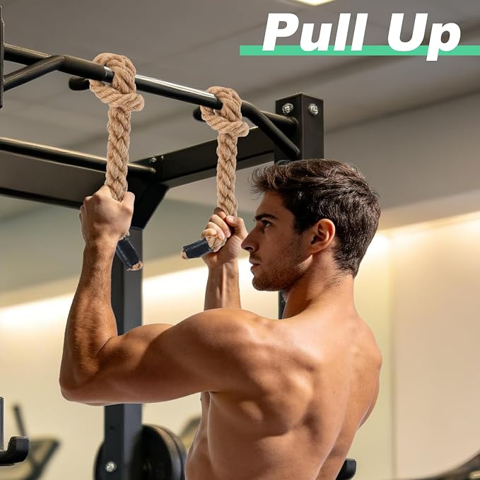 Rope Grips for Pull Ups, Enhance Grip Strength & Endurance, Versatile Fitness Accessory for Dumbbells & Barbells, Pull Up Bars Durable & Comfortable Design