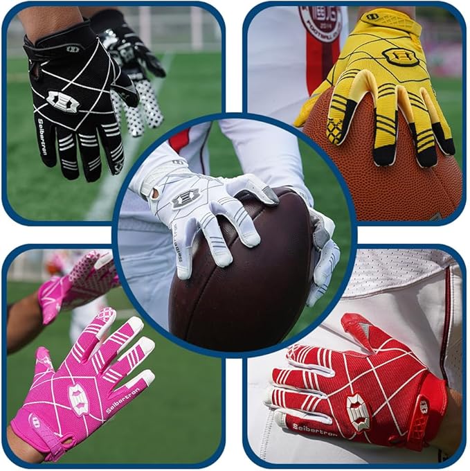 Seibertron Pro 3.0 Twelve Constellations Elite Ultra-Stick Football Receiver Gloves | Super Sticky Grip for Youth Kids Boys 8-12 Girls & Adult Men & Women, Perfect Sports Gift