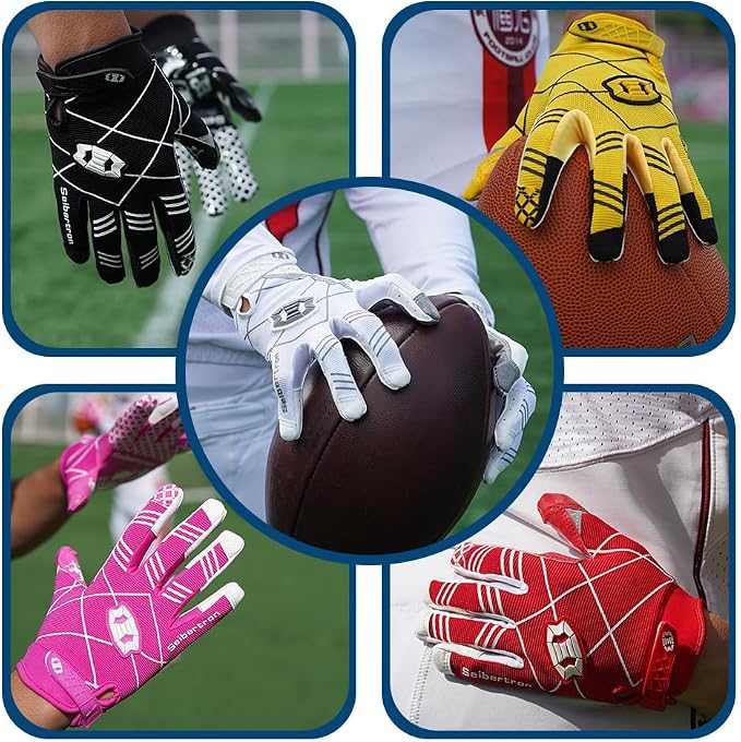 Seibertron Pro 3.0 Twelve Constellations Elite Ultra-Stick Football Receiver Gloves | Super Sticky Grip for Youth Kids Boys 8-12 Girls & Adult Men & Women, Perfect Sports Gift
