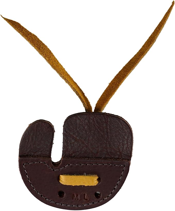 Hornet Split Finger Bison Leather Tab – Handmade in USA for Traditional Archery – Available in Medium & Large – Left & Right Hand