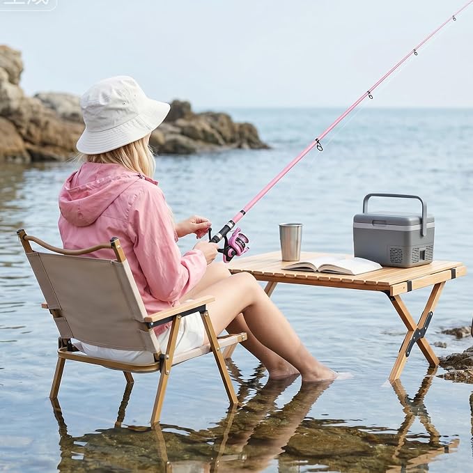 Fishing Rod and Reel Combo,2 Pcs 2.1M Telescoping Fishing Rod with Carrier Bag,Spinning Reels,2 Lines,Lures Baits,Suitable for Beginners Fishing Gifts for Men Women Saltwater Freshwater