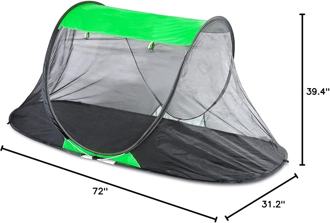 1 Person Pop-up Mosquito Tent for Camping - Breathable & Fine Mesh Camping Bug Screen Net with Carry Bag, 6ft Instant Portable Screen Tent for Teenagers Girl Boy Summer Scout Camp