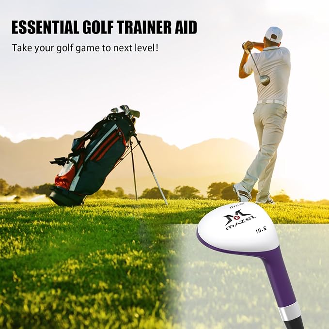 MAZEL Mini Driver/Iron Golf Clubs Swing Trainer Aid to Improve Your Hitting Accuracy & Speed