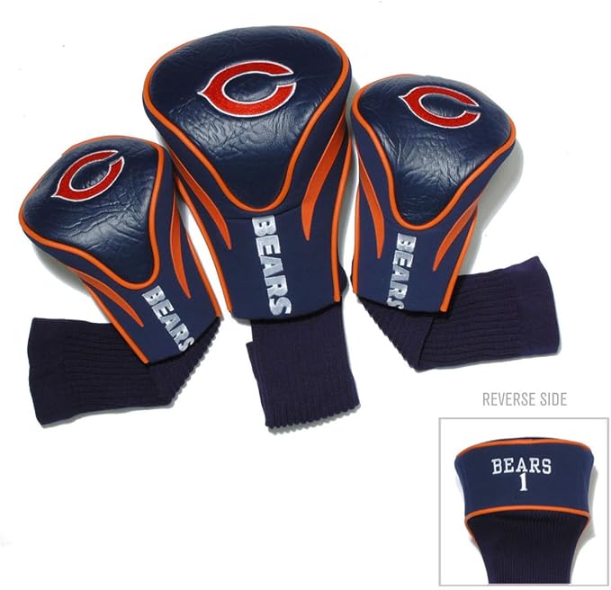 Team Golf NFL Cincinnati Bengals Contour Golf Club Headcovers (3 Count) Numbered 1, 3, & X, Fits Oversized Drivers, Utility, Rescue & Fairway Clubs, Velour Lined for Extra Club Protection