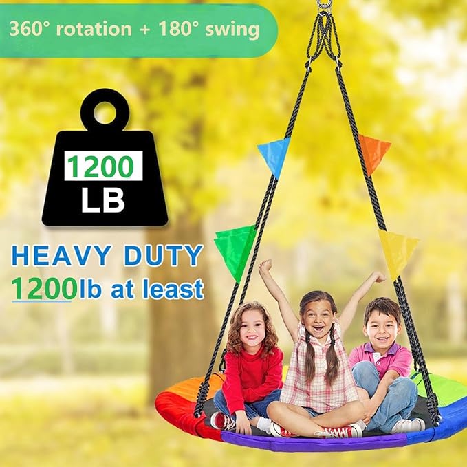 Heavy Duty Swing Hanger Stainless Steel 304 Antirust,1200 lb Capacity 360° Silent Rotation, Playground Porch Swing Set Indoor Outdoor, Patent Design