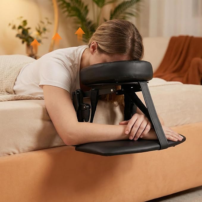 Massage Headrest for Bed, Adjustable Massage Table Face Cradle at Home, Face Down Pillow After Eye Surgery, Massage Table Head Rest Kit for Sleeping Mattress