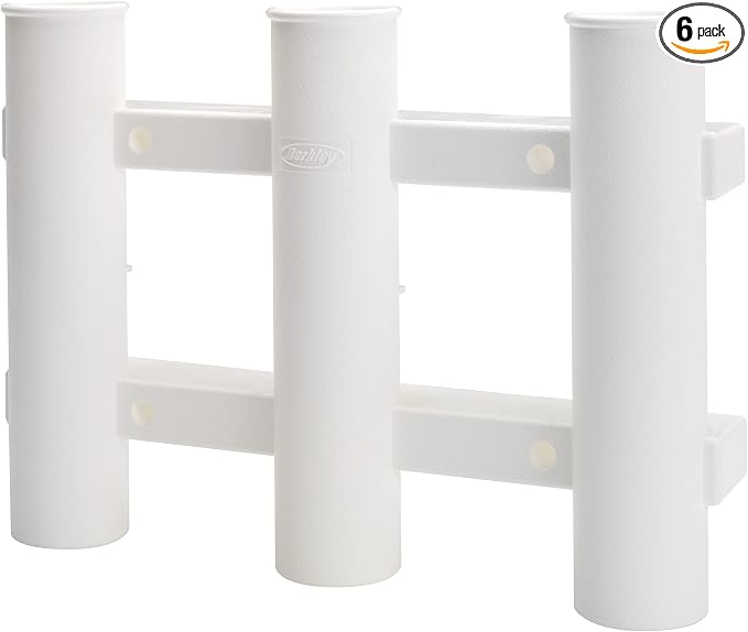 Berkley Tube Rod Rack, Tube Holder for 3 Rods or Combos, Corrosion Proof Durable Polyurethane Frame, Conveniently Save Space and Store Rods Securely and Safely