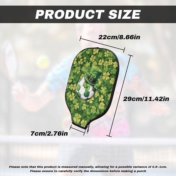 Pickleball Paddle Covers Only for Men and Women Zipper Closure Protection and Decoration