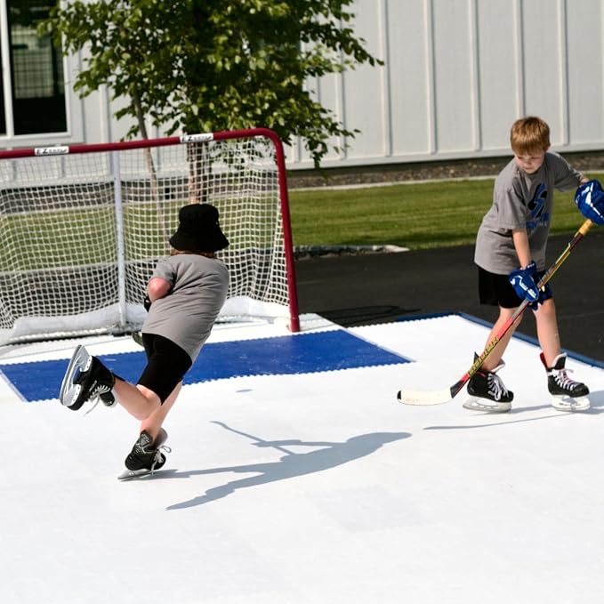 Skate Anytime - Synthetic Ice for Hockey - Skateable Artificial Ice Tiles - Backyard Ice Rink - Expandable