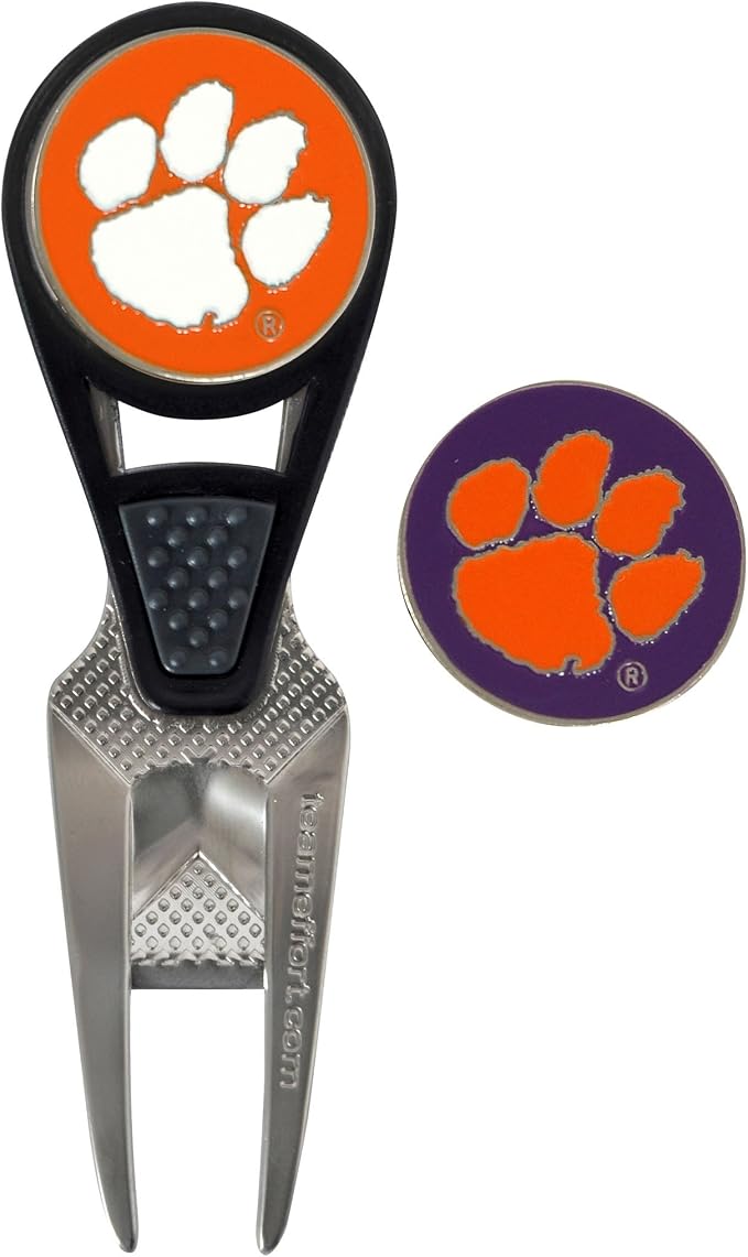 Team Effort Collegiate CVX Ball Mark Repair Tool & 2 Ball Markers