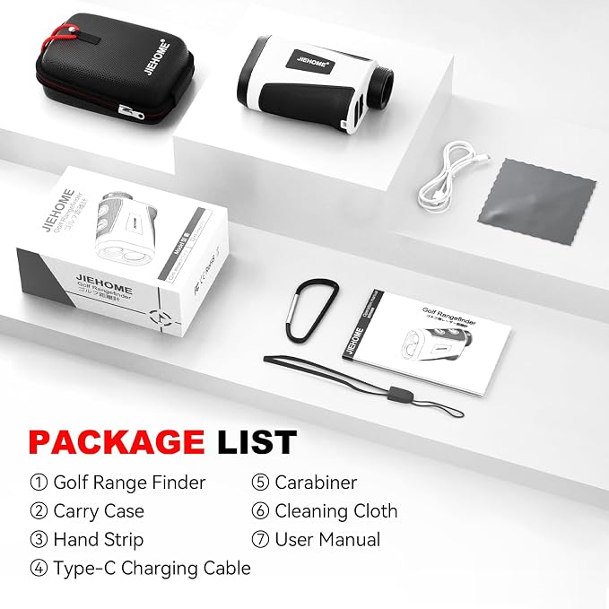 Golf Rangefinder with Slope & Magnet, 7 Modes(Triangulation) Upgraded Range Finders, 1200 Yards, 7X Magnification, Rechargeable Range Finder for Golfing Hunting Golf Accessories for Men Women