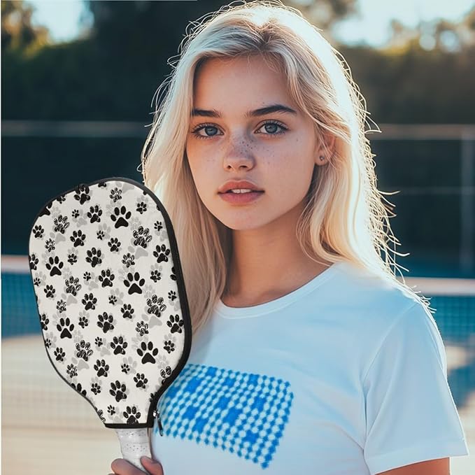 Pickleball Paddle Covers, Fits Standard Pickleball Racquets, Durable Zippered Paddle Cover Universal 8.6 x 11.4Inch