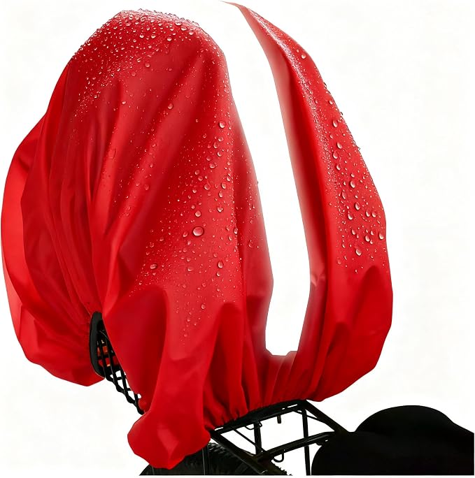 70L Bike Pannier Rain Cover Pannier Rain Cover with Reflective Strip Bike Trunk Rain Cover Red