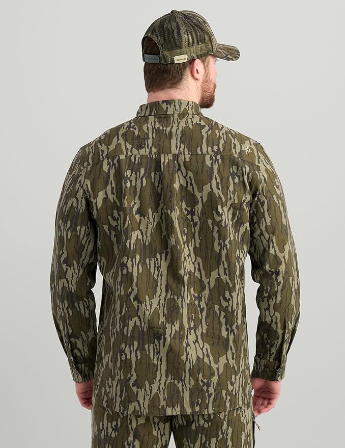Nomad Men's Rub Line Field Shirt - Durable Long Sleeve Button-Down Hunting Shirt with Advanced Performance Features