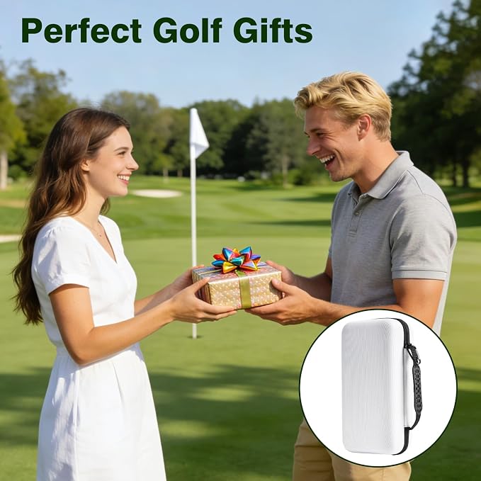 Golf Glove Holder Case, Hard Shell Protective Golf Accessories Organizer for Men and Women, Waterproof Durable, Portable with Handle, Large Capacity for Gloves, Balls, Tees, Markers, Ideal Golf Gift