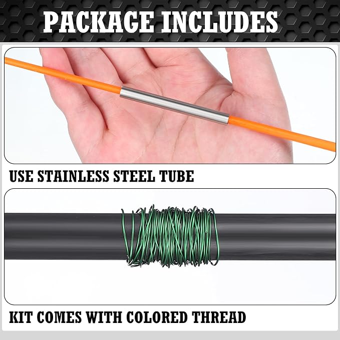 Threlaco 15 Pcs Fishing Rod Repair Kit Includes 3 Pcs Rod Wrapping and Winding Machine Set 2 Thread 1 Tape 5 Brush 1 Scissor 1 Sand Paper Fishing Rod Building Winding Tool