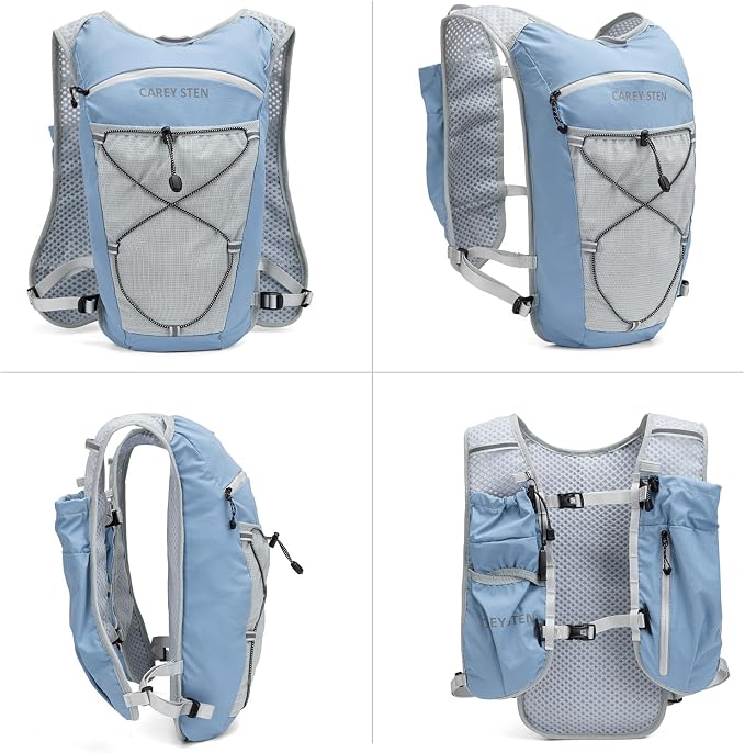 Carey STEN Lightweight Running Hydration Vest, Breathable Outdoor Backpack for Trail Running, Hiking, Cycling & Marathon, Suitable for Both Men and Women