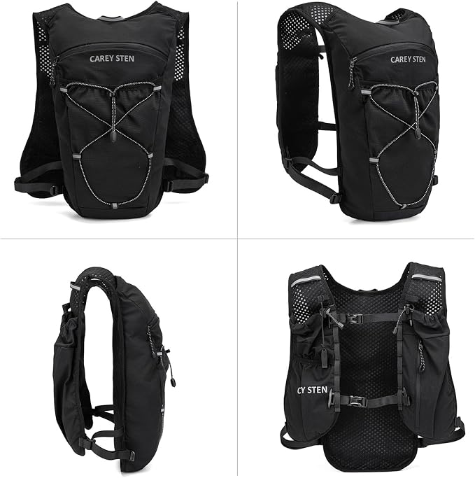 Carey STEN Lightweight Running Hydration Vest, Breathable Outdoor Backpack for Trail Running, Hiking, Cycling & Marathon, Suitable for Both Men and Women