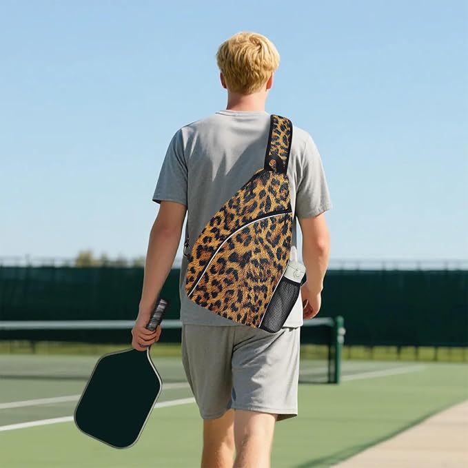 Pickleball Bag for Women Men Adjustable Crossbody Sling Backpack Hold Paddle Accessories