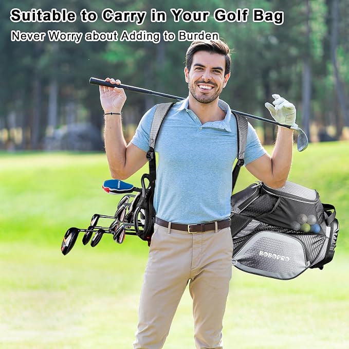 BOBOPRO Golf Ball Retriever Telescopic for Water,12Ft/15Ft Ball Retriever Tool Golf,Stainless Locking Head and Dual-Zip Headcover,Golf Ball Grabber with Non-Slip Handle,Aluminum Extendable Shaft