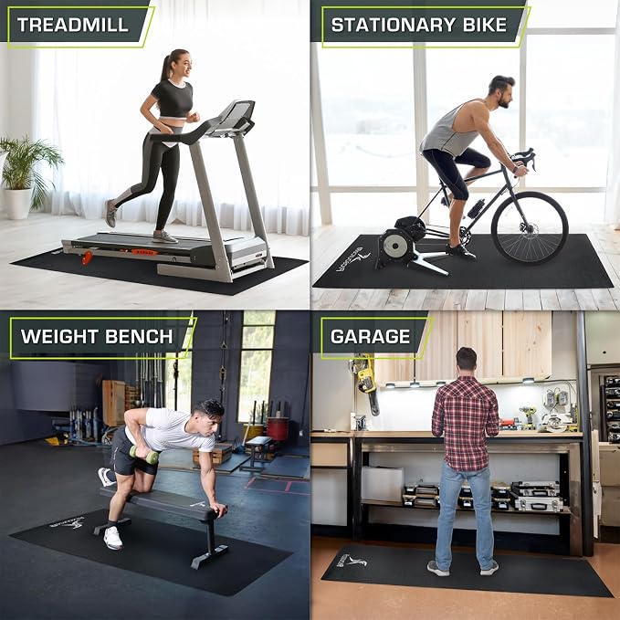 ProsourceFit Exercise Equipment & Treadmill Mat High Density PVC Floor Protector, 3 x 6.5-feet
