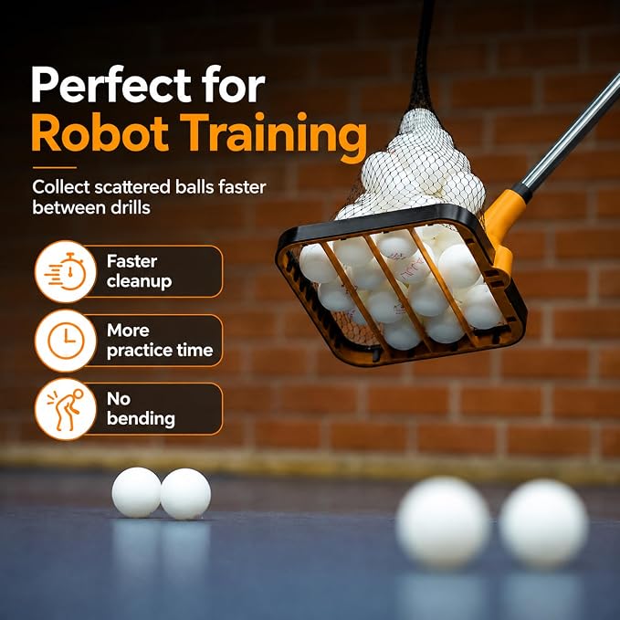 PICK 'N GO Table Tennis Ball Picker - Rapid and Efficient Ping Pong Retrieval Tool - Safe and Easy to Use Table Tennis Accessory for Players and Coaches