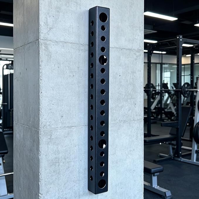 AHTAPFON Wall Storage Stringer,Wall-Mounted Storage Tube,Width 3x3" For Placement Weight Plate,Landmine Attachment, Resistance Bands,Save Space in Home Gym